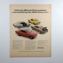 Vtg Toyota Corolla Corona Mark 2 Celica ST Car Print Ad 1960s 10 1/4&quot; x 13 1/4&quot; - £10.59 GBP