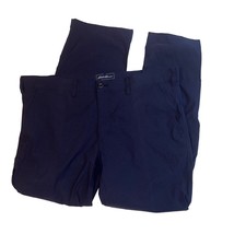 Eddie Bauer Travex Navy Blue Zippered Pockets Activewear Pants Manes 42x32 - £17.29 GBP
