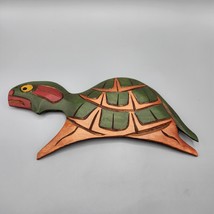 Kwakiutl Turtle Carved Wood Art Demsey Willie Gilford Isl BC PNW Indigenous - £77.10 GBP