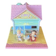 Vintage 1993 Bluebird Polly Pocket Beach Cafe Play Set Pollyville 2 Figures - £31.01 GBP