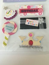 Miss Elizabeths Scrapbook Embellishments Small Set Happy Birthday Party ... - $5.99