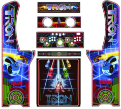 Atgames Legends Ultimate ALU Tron Design decal Arcade Cabinet graphics Art - $115.57