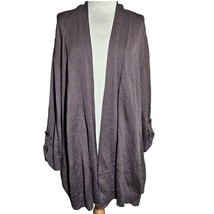 Brown Open Front Cardigan Size 2X - $24.75