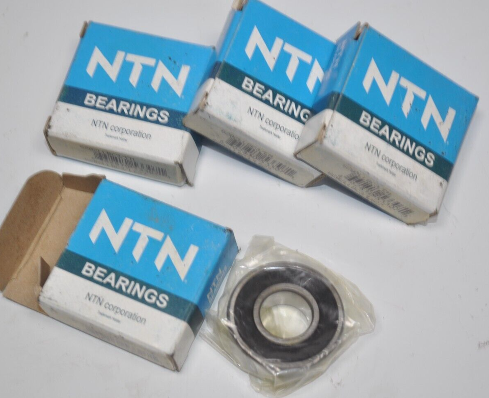 Lot of 4 NTN 6202LLBC3/EM  Deep Groove Bearing C3  15mm ID / 35mm OD / 1... - $32.66