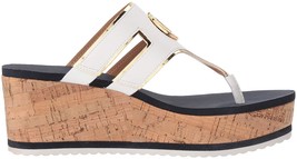Tommy Hilfiger Women Platform Wedge Heel Sandal Slip On Open Toe Size 8 - £51.45 GBP