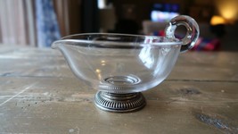 Vintage Sterling Silver Glass Coffee Creamer 5.75&quot; x 2.75&quot; - £23.33 GBP