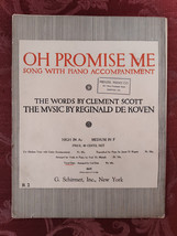 RARE Sheet Music Oh Promise Me Clement Scott Reginald De Koven 1891 - £12.94 GBP