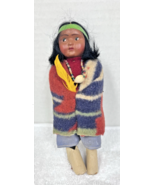 Skookum Bully Indian Doll Pendleton Style Blanket &amp; Headband Orig Sticke... - $24.75