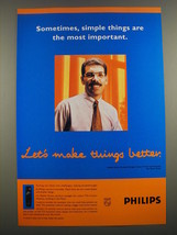 1996 Philips Colour TVs Ad - Sometimes, simple things are the most important - $18.49