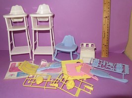 Barbie Heart Family Baby Lil Friends Rosebud High Chair Walker Potty Lot NEW - £31.47 GBP