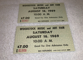 WOODSTOCK 2 SATURDAY 1969 TICKET STUBS JIMI HENDRIX JANIS JOPLIN Ephemera - $234.99