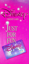The Disney Credit Card Brochure w/Serial Number (1994) - Pre-owned - $9.49