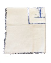 Le Guignol Knitted Baby Blanket 100% Wool Ivory White 73 Cm X 85 Cm - £58.60 GBP