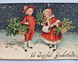 A Joyful Yuletide Children Gel German Postcard PC15 - $29.99