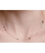 14K Gold Necklace Dainty-Butterfly Necklace-Flower Necklace-Arrow Necklace - $5,847.73 MXN