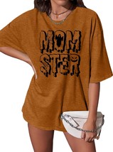 Halloween Momster Oversized Shirts For Women Mom Ster Spider Spooky Monster Tee - $39.00