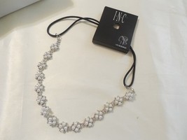 INC International Concepts Silver-Tone Crystal &amp; Sim. Pearl Headband C580 - £10.10 GBP