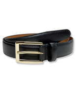 Brooks Brothers Black Gold-tone Made in USA Genuine Leather Belt Rect 36... - $70.57 CAD