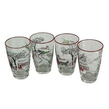 Old Farm Harvest Glasses Old Fashion Glass Vintage Libbey Glass Set of 4 - £18.68 GBP