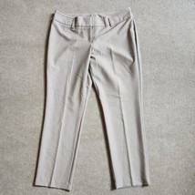 Worthington Stretch Dress Pants Womens Size 14 Beige Brown Straight Leg - £18.88 GBP
