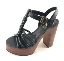 Vince Camuto Rohnlee Leather High Heel Platform T-Strap Sandal Choose Sz... - $76.30
