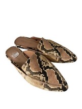 MADEWELL Womens Shoes FRANCES Skimmer Mules Snake Print Size 7 - £18.75 GBP