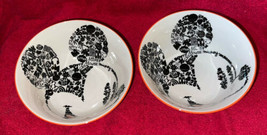 Set of 2 Disney Mickey Mouse Ceramic Soup Cereal Salad Bowls Graffiti New - £23.66 GBP