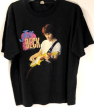 Jeff Beck Guitar Shop World Tour Vintage 80s 90s Double Sided Black T-Sh... - $83.66