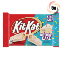 5x Packs Kit Kat Birthday Cake White Chocolate Wafer Candy Bars | King S... - $16.81