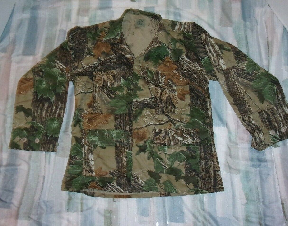 ATLANCO REALTREE CAMO TREES &amp; LEAVES HUNTING COMBAT TACTICAL JACKET MEDI... - $30.95