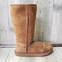 UGG Classic Tall Sheepskin Boots Women&#39;s Size 7 Chestnut Shearling Model... - $39.55
