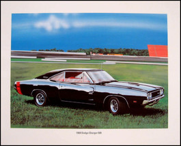 1969 Dodge Charger 500 Hemi Art Print Lithograph 69 - £24.06 GBP