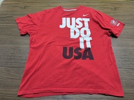 Nike “Just Do It USA” Olympics Red T-Shirt - XL - £11.76 GBP