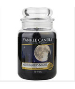 Yankee Candle Midsummer&#39;s Night Large 22 oz Scent Glass Jar, musk - £24.98 GBP