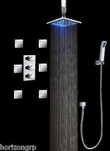Thermostatic Shower Valve LED 12&quot;Rain Shower Head Set Body Massage Spray... - $680.60