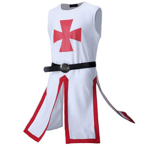 Cosplay Costume Medieval Templar Tunic,Surcoat &amp; Cloak Reenactment SCA - £85.45 GBP+