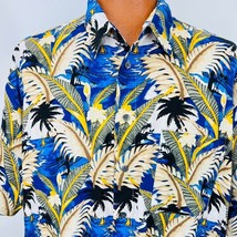 Munsingwear Hawaiian Aloha 2 XL Shirt Sailboats Islands Palm Trees Tropical - £31.84 GBP
