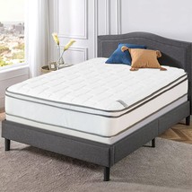 10&quot; Medium Plush Eurotop Pillowtop Innerspring Mattress And 8&quot; Wood Box Spring - £396.39 GBP