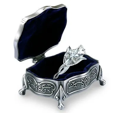 Lord Rings Arwen Evenstar S925 Silver Pendant With Metal Jewelry Box One Set LOT - £90.43 GBP