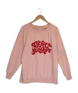 Wildfox Womens Size Medium Coffee And Sunshine Sweatshirt Long Sleeves Pink - $40.60 CAD