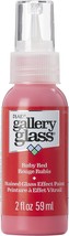 FolkArt Gallery Glass Paint 2oz Ruby Red - £12.25 GBP