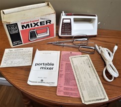 Vintage Canadian GE Deluxe 5 Speed MIXER w Manual, Simpson&#39;s Guarantee/Warranty - £46.55 GBP