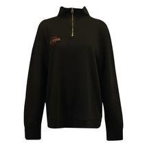 Harley-Davidson Men&#39;s Sweatshirt Black Red Official Logo 1/4 Zip L/S (S05) - £32.74 GBP