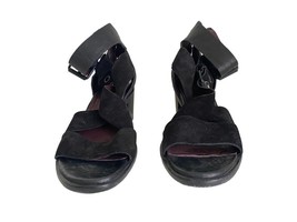 Rag and Bone Madrid Block Heel Black Suede and Leather Gladiator Sandals 38.5 - £18.58 GBP