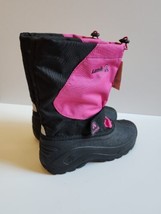 KAMIK Snowfox Snow Boots Kids Youth Girls 4 Pink Black NEW - £38.88 GBP