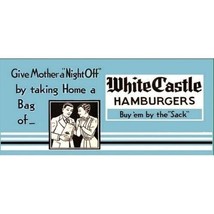 WHITE CASTLE HAMBURGERS BILLBOARD GLOSSY STICKER 3&quot;x1.5&quot; - $3.99