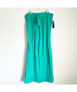 Vtg Alice Martin Green French Terry Bandeau Strapless Dress Cover 2X Tag... - $29.99