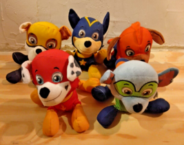 Lot of 5 Paw Patrol Plush Stuffed Toys Puppy Chase Marshall Zuma Rocky Rubble - £18.98 GBP