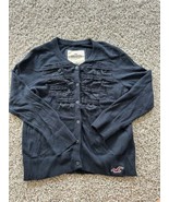 Hollister Womens Navy Cardigan Button up Ruffle Details Size Medium Long... - €8,98 EUR