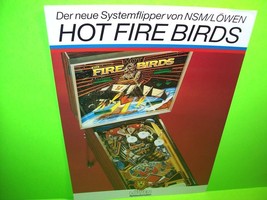Lowen HOT FIRE BIRDS Original 1985 Flipper Game Pinball Machine Flyer German - £50.78 GBP